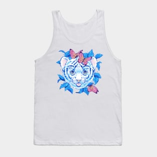 Tiger and butterflies Tank Top